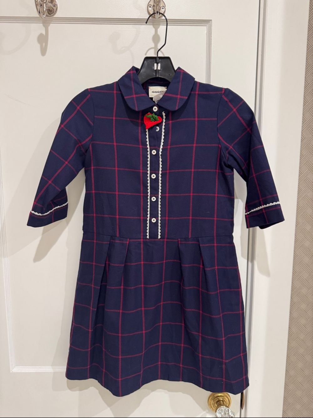 GUCCI WOOL & COTTON GENUINE GUCCI GIRLS DRESS size 10 MADE IN ITALY excellent